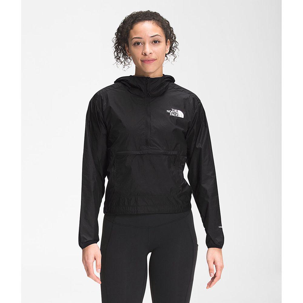 The North Face Insulated Jacket Womens Australia - The North Face Windy Peak Anorak Black (QXH-07326